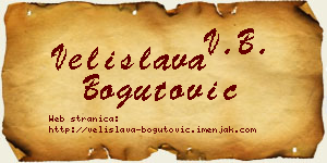 Velislava Bogutović vizit kartica